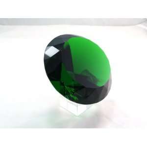    150mm 6 Emerald Crystal Diamond Jewel Paperweight