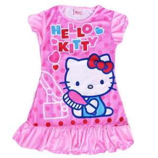 Hellokitty Nightwear lassocks night dress girl nightgown kids bathing 