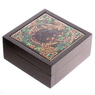   Ceramic Tile Topped Wooden Box   Lisa Parker Wicca Witchcraft  