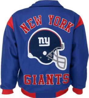 New York Giants Team Color Wool Varsity Jacket 