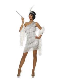 Sexy Dazzling Flapper Silver  Cheap 20s Halloween Costume for Sexy 