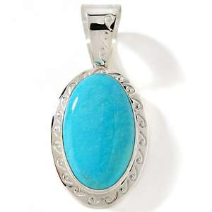 Jay King Turquoise 2 Tone Pendant and 17 Copper Collar Necklace