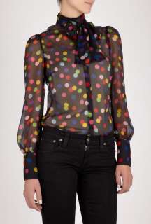 Polka Dot Pussy Bow Blouse by D&G Dolce&Gabbana
