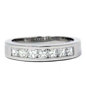   Platinum Ring 1.10ct Asscher Cut Geniune Natural Diamond Wedding Band