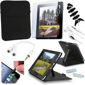   BUNDLE Compatible With iPad® LEATHER CASE COVER+STYLUS Electronics