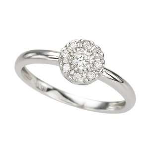    14K White Gold 1/5 ct. Diamond Cluster Ring Katarina Jewelry