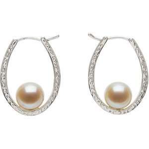   50 mm 08.00 mm Freshwater Cultured Pearl Earrings CleverEve Jewelry