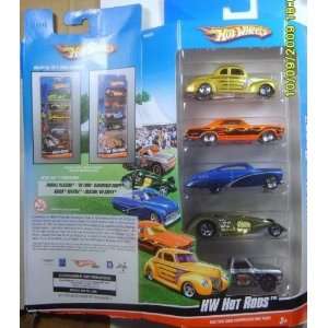  2009 Hotwheels HW Hot Rods 5 Vehicle Car Pack Toys 