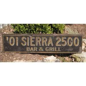  2001 01 GMC SIERRA 2500 BAR & GRILL   Rustic Hand Painted 