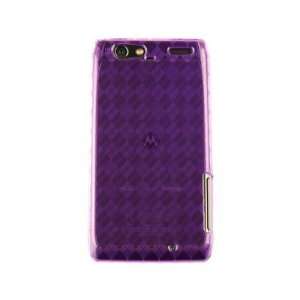   Phone Protector Case Cover Purple For Motorola Droid RAZR MAXX Cell