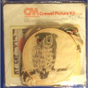  Sunset Owl Crewel Picture Craft Kit Arts, Crafts & Sewing