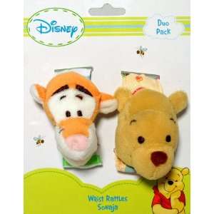  Cudlie 2pk Wrist Rattles   Disney Pooh/Tigger Toys 