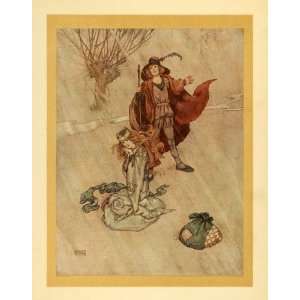 1917 Tipped In Print Swineherd Princess Prince Rain Fairy Tale Hans C 