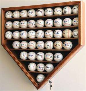 43 Baseball Display Case Cabinet Holder Wall Rack Box  