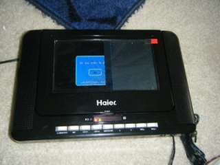 Haier HLTD7 portable 7 tv/dvd player combo AS IS  