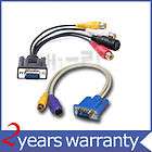 15 pin vga to s video av rca tv cable adapter cable one day shipping 