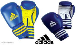 Adidas Training Boxing Gloves Size 8   16 Oz Blue/Yellow Or Blue/White 