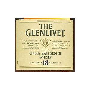  The Glenlivet Scotch 18 Year 750ML Grocery & Gourmet Food