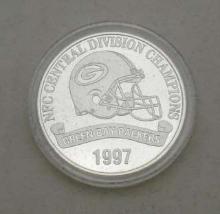 1997 GREEN BAY PACKERS NFC CENTRAL DIVISION CHAMPION 1 OZ .999 FINE 