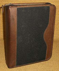    Brown Leather Black DURABLE Franklin Covey Planner/Binder  