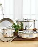    All Clad Copper Core 7 Piece Cookware Set  