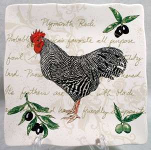 222 Fifth Rooster Journal Fine China Salad Plate  