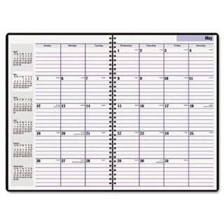  Recycled Monthly Planner, 7 7/8 Inch x 11 7/8 Inch, Black, 2011/2012 