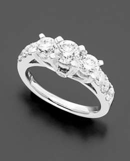   White Gold Three Stone Diamond Ring (3 ct. t.w.)   Diamondss