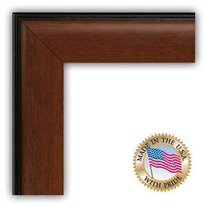  10x22 / 10 x 22 Walnut with Black Lines Picture Frame 