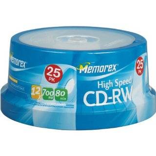 Memorex 80 Minute CD RW 12x High Speed 25 Pack Spindle