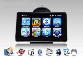 Inch Touchscreen portable GPS Navigator with Bluetooth FM 4GB  