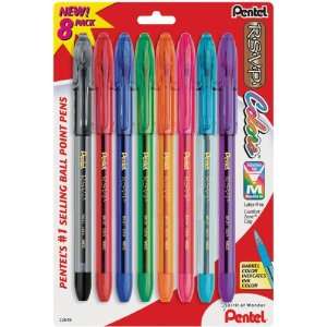  Pentel R.S.V.P. Colors Ball Point Pens Medium Asst