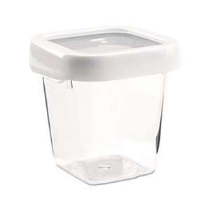   LockTop Container, Small Square, 2.5 cup, White/Clear