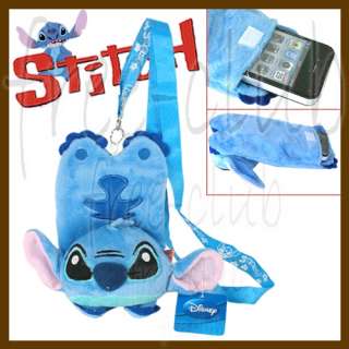 Disney LILO & STITCH Plush Cell Phone Pouch Bag w/ Lanyard  