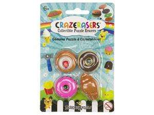 Donut Party (4 Mini Erasers)   CrazErasers Collectible Erasers Series 