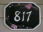 hand painted address house plaque sign matches mailbox oriental cherry