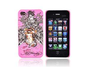    Ed Hardy Iphone 4 Faceplate Hard Case Cover Pink Geisha