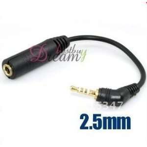  2.5 mm to 3.5 mm stereo jack adapter for headphone 