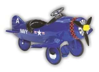New Retro Airplane Kids Toy Pedal Car Plane   Blue  