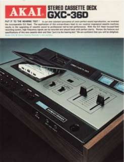   brochure for the akai gxc 39d cassette deck tape recorder 0d 0a 0d