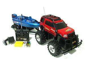   Rover Crazy Hauler 118 Electric RTR RC Truck With Boat And Trailer