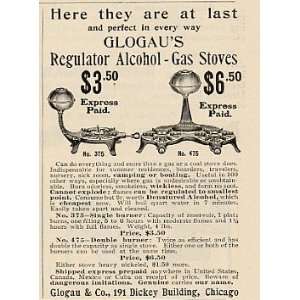  1908 Glogau Alcohol Gas Stoves Print Ad (6261)