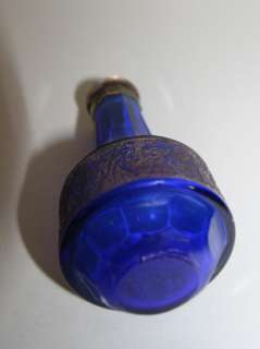 MOSER KARLSBAD GLASS VASE WITH METAL MOUNTING c. 1900  