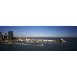 Amusement Park with Buildings at the Waterfront, Navy Pier, Lake 