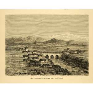   City Pallasca Ancash Region Peru   Original Engraving