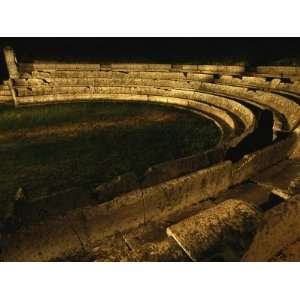  View at Night of the Ancient Roman Theater at Sepinum 