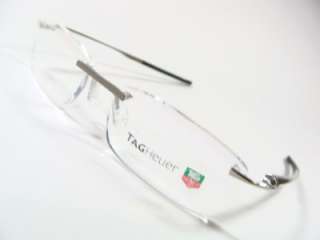 TAG HEUER EYEGLASSES 1102 RIMLESS SILVER NEW AUTH  