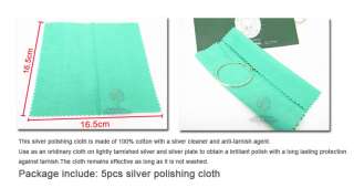 pcs Silver Jewelry Polish Cleaner Polishing Cloth Anti Tarnish New 6 