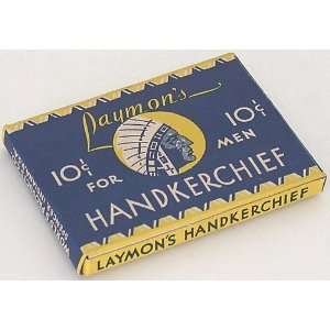  7 Vintage Laymons Handkerchief Boxes 1940s Indian Chief 