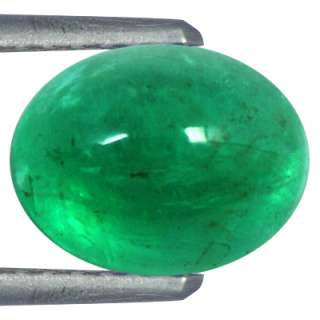 56 cts Natural Top Green Emerald Gemstone Oval Cab From Zambia 